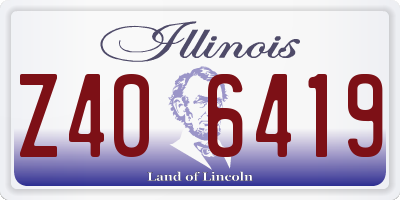 IL license plate Z406419