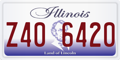IL license plate Z406420