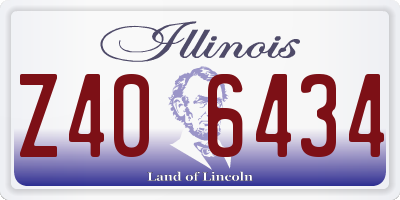IL license plate Z406434