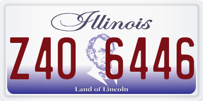 IL license plate Z406446