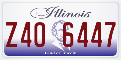IL license plate Z406447