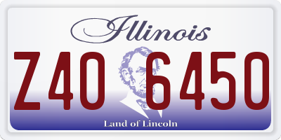 IL license plate Z406450