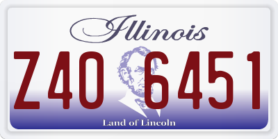 IL license plate Z406451