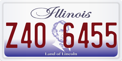IL license plate Z406455
