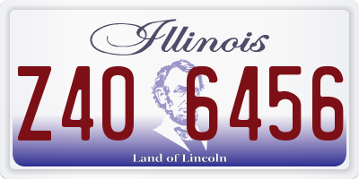 IL license plate Z406456