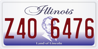 IL license plate Z406476