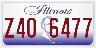 IL license plate Z406477
