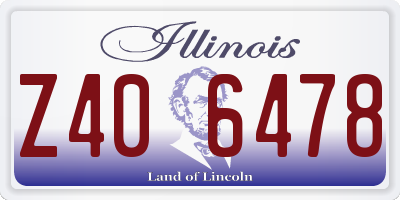 IL license plate Z406478
