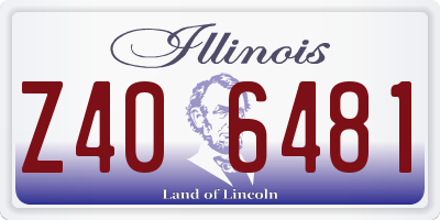 IL license plate Z406481