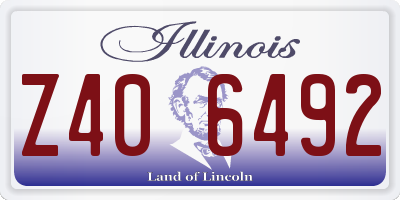 IL license plate Z406492