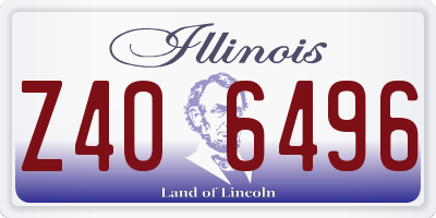 IL license plate Z406496