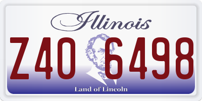 IL license plate Z406498