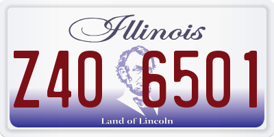 IL license plate Z406501