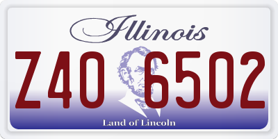 IL license plate Z406502