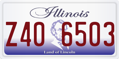IL license plate Z406503