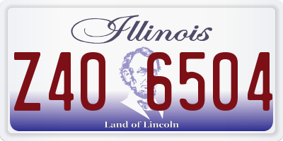 IL license plate Z406504