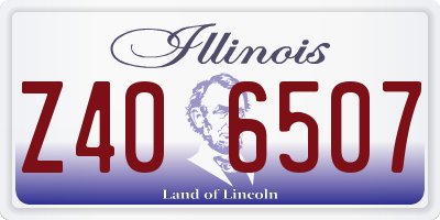 IL license plate Z406507