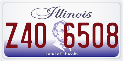 IL license plate Z406508