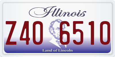 IL license plate Z406510