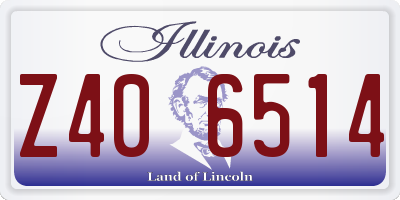 IL license plate Z406514