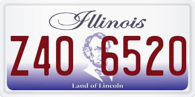 IL license plate Z406520