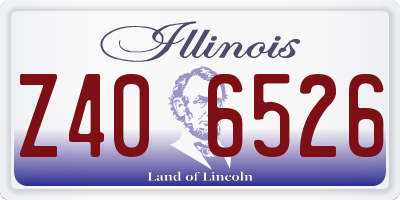 IL license plate Z406526