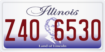 IL license plate Z406530