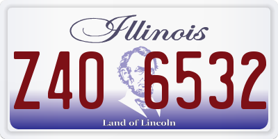IL license plate Z406532