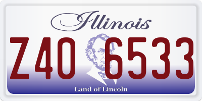 IL license plate Z406533