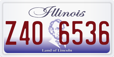 IL license plate Z406536
