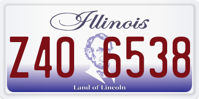 IL license plate Z406538