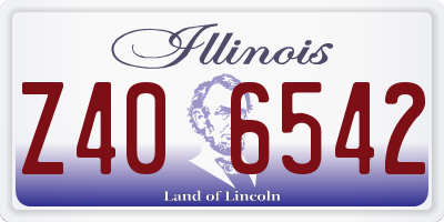 IL license plate Z406542