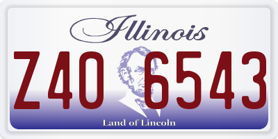 IL license plate Z406543