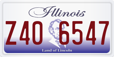IL license plate Z406547