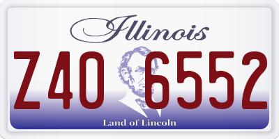 IL license plate Z406552