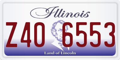 IL license plate Z406553