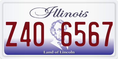 IL license plate Z406567