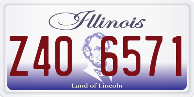 IL license plate Z406571