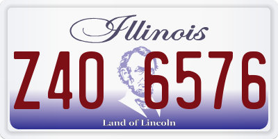 IL license plate Z406576