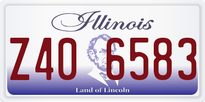 IL license plate Z406583