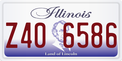 IL license plate Z406586