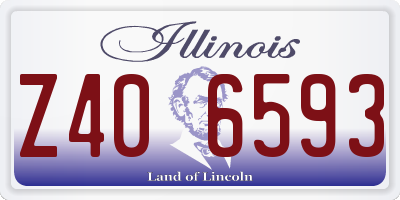IL license plate Z406593