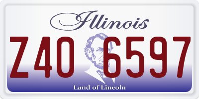 IL license plate Z406597