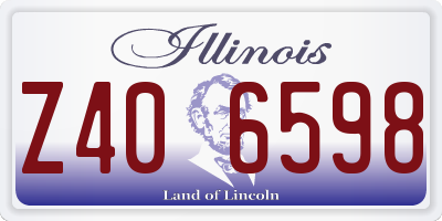 IL license plate Z406598