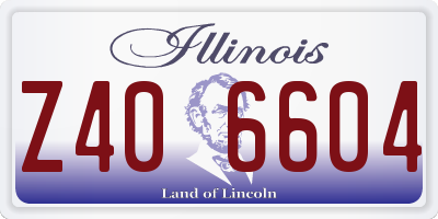 IL license plate Z406604
