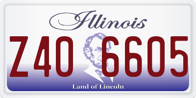 IL license plate Z406605