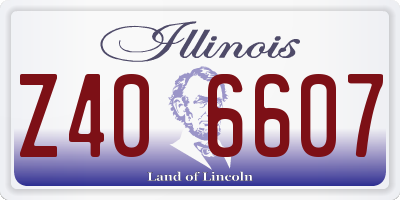 IL license plate Z406607