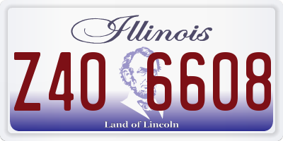 IL license plate Z406608