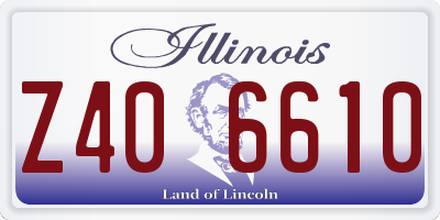 IL license plate Z406610