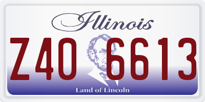 IL license plate Z406613